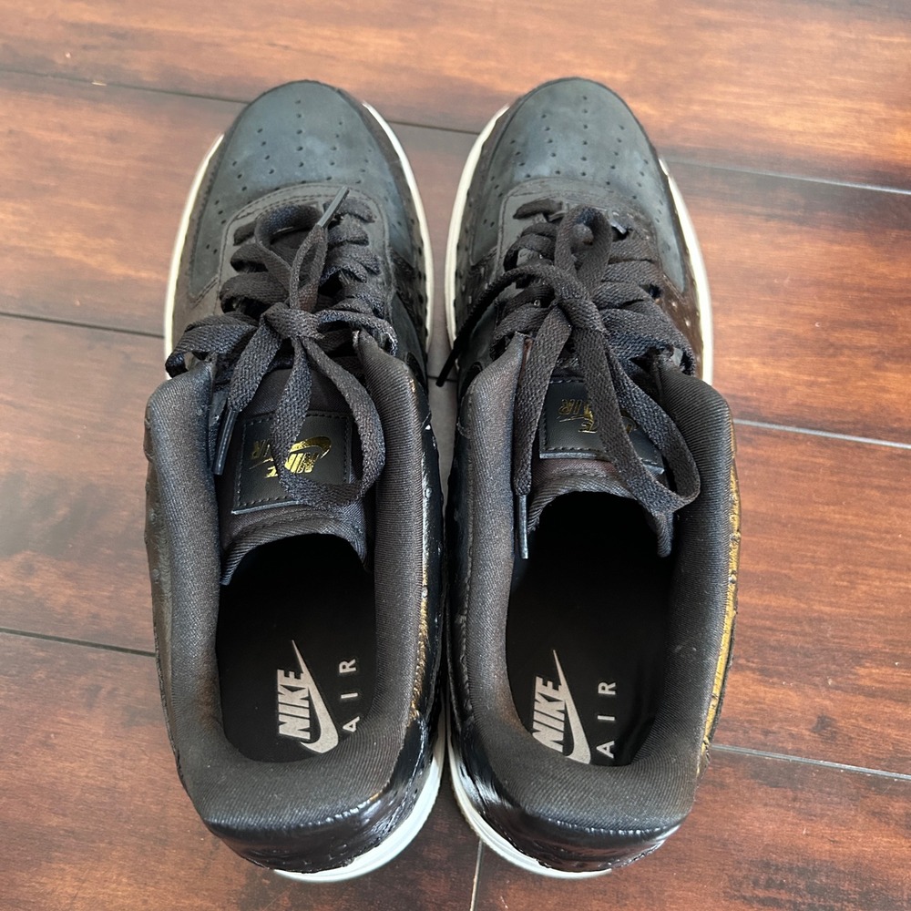 Nike Air Force 1 Low 07 Mens 14.5 Black Ostrich Gum DZ2708-002 NWOB - Picture 6 of 8